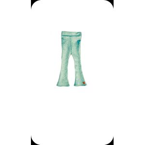 Flared broek Suede Mint groen