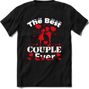 The Best Couple Ever - Valentijn T-Shirt | Grappig Valentijnsdag Cadeautje voor Hem en Haar | Dames - Heren - Unisex | Kleding Cadeau | - Zwart - M