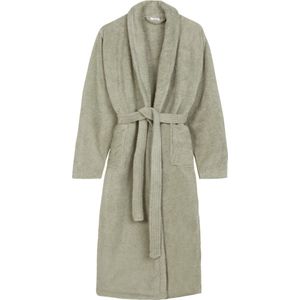 Hoogwaardig katoen badjas groen - XS/S - zacht en comfortabel - droogt snel - ideaal voor na het douchen - stijlvolle uitstraling - met steekzakken, ceintuur en kraag