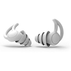 Herbruikbare zachte siliconen oordopjes - Wit