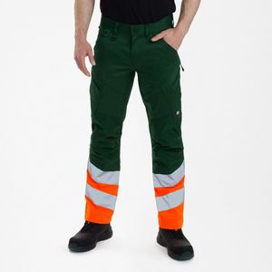 Engel Safety werkbroek met 2-weg stretch 2546-314 - Green / Hi-vis Orange - 30