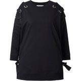 Angel of Style Angel of Style - Dames - Sweatshirt comfortabele pasvorm - Zwart - Maat 42