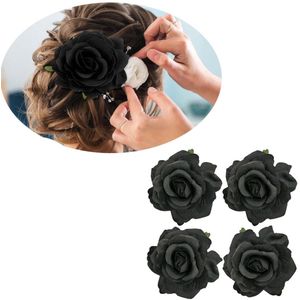 Haarclip - haarklem - haarspelden - haarklemmetjes - haarklemmen dames - 4 stuks- haargrijper - Haarspeldjes Rozen - Haarspeld Bloem- Bruiloft haaraccessoires - haarspeld bruiloft - haarklem bruiloft - haarklem roos - haarklem bloem - haarclip bloem