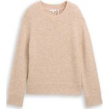 TOM TAILOR - Trui - Beige Gemêleerd - Gebreide Truien