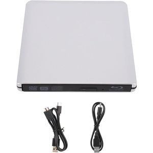 EGoods - Externe optische drive, Blu-ray DVD CD writer recorder voor laptop en pc - USB 3.0 - Draagbaar en slank model