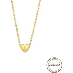 Soraro Initialen Ketting | Letter I | Minimaliste Kettingen Goudkleurig | Goldplated | Goudkleurige Ketting | Cadeau voor Haar | Vrouwen Cadeau | Elegante Kettingen
