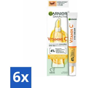 Garnier - SkinActive - Oogcrème - Glow Booster - Vitamine C - 15 ml - Voordeelverpakking - 6 stuks