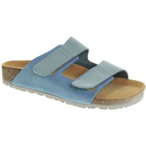 Lichtblauwe Slippers Velcro Bionatura maat 35