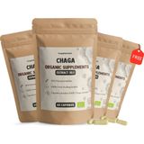 Cupplement 240 Chaga Paddenstoel Extract Capsules 20:1 Extract 400 MG Per Capsule Biologisch 3+1 zak gratis - Geen Poeder - Supplement - Superfood - Mushroom