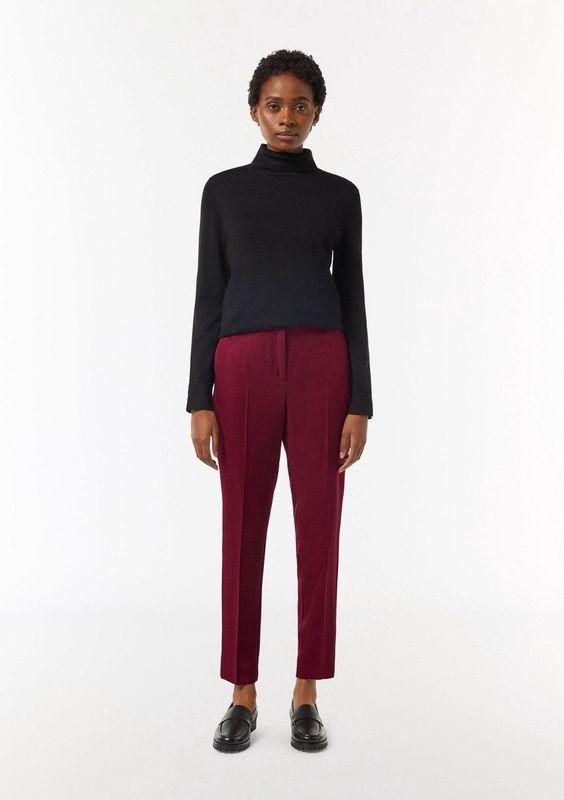 COMMA Pantalon  bordeaux