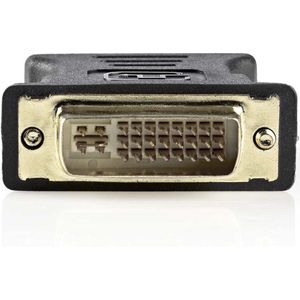 Nedis DVI-Adapter | DVI-I 24+5-Pin Male | VGA Female 15p | Goud Verguld | Recht | PVC | Antraciet | Window Box met Euro Lock