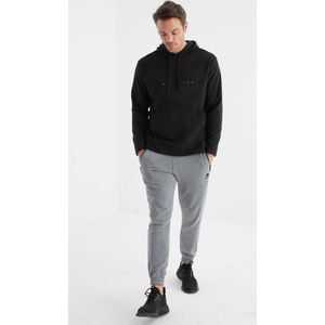 La Pèra Sweater - Hoodie - Heren Trui met Capuchon - Basic - Zwart Fleece – M