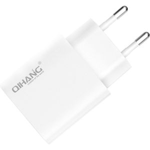 QIHANG Adapter USB-C - 20W - Model QH-Z25-C - Snellader - Incl. lightning kabel - Oplader - Stekker - Oplaadstekker - Quick charge 3.0 - Fast Charger - Wit - Universeel - Geschikt voor iPhone, Samsung, Huawei, Xiaomi/iPhone tot 14