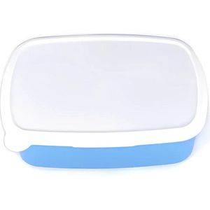 Nevolis® Broodtrommel / Lunchbox Blauw – Stevige en Personaliseerbare Lunchbox voor Onderweg