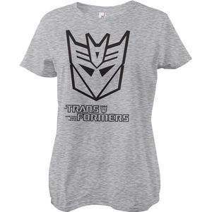 Transformers Decepticon Monotone Girly Tee Damen T-Shirt Heathergrey-S