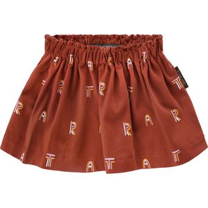 Your Wishes Art Skirt - Plooirok - Roodbruin - Meisjes - Maat: 86/92