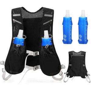 Ademend Hardloopvest met Drinkflessen en Reflecterende Kenmerken voor Activiteiten