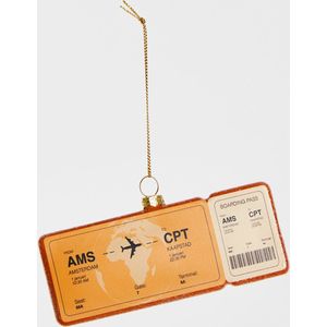 Yup in de boom - Boardingpass Amsterdam - Kaapstad - Kerstornament