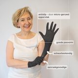 ARNOMED - Latex Wegwerphandschoenen - Zwart - 100 Stuks - Poedervrij
