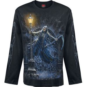 Spiral - Reaping in The Rain - Longsleeve T-Shirt - Zwart - 100% Katoen