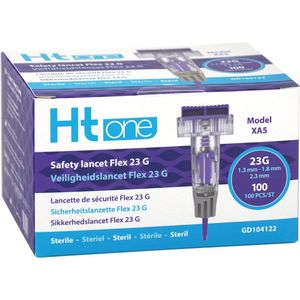 HT One Veiligheidslancet Flex 23G – Instelbare Diepte