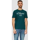 s.Oliver Shirt  petrol / wit