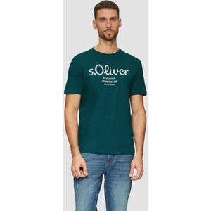 s.Oliver Shirt  petrol / wit