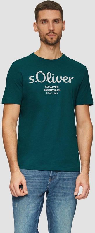 s.Oliver Shirt  petrol / wit