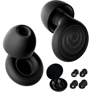 Herbruikbare siliconen oordopjes met opbergdoos - 33 dB voor ruisonderdrukking, slapen, werken en leren