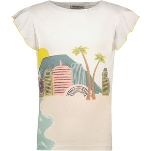 Meisjes t-shirt beach - Off wit