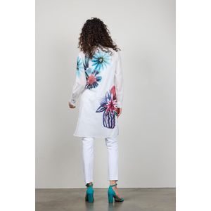 DIDI Dames Tunic Floral in offwhite with floral Medley panel maat 40