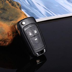 Vouwwagen Sleutelhanger-Flip Case Shell Vervanging voor Zafira-Astra-Flex 3 Knoppen-Sleutel Afstandsbediening-Insignia Holden .