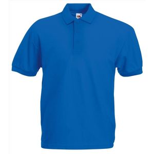 Fruit Of The Loom Heren Poloshirt Blauw Pique Regular Fit - XXL