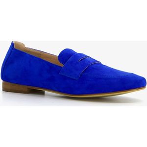 Hush Puppies suede dames loafers kobalt blauw - Maat 42 - Echt leer