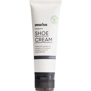 Springyard Therapy Shoe Cream Dark Brown - Schoenpoets donkerbruin - schoencrème voor glad leer - tube met spons - 75ml