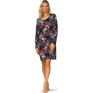Ascafa Nachthemd 'Friendly Mood' - Dames Nachtmode - Lange Mouw - Maat 46