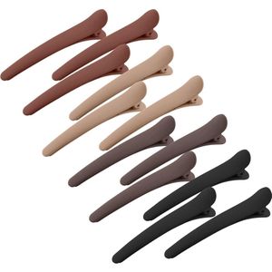 Haarklem-haarclip-haarspeldjes meisje-mat, kreukvrij - Duckbill haarspeldjes, haarspeldjes en stylingaccessoires - voor vrouwen en meisjes-12 stuks haarspeldjes