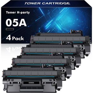 4-pack | Geschikt voor HP 05A / CE-505A Toner cartridge Zwart - Geschikt voor HP LaserJet P2035 - P2055D - P2055DN