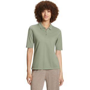 FALKE Basic Pique Polo zacht huidvriendelijk katoen polo shirt dames groen - maat XS