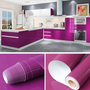 Zelfklevend papier voor meubels, glanzend glitter, 40 x 300 cm, zelfklevend behang, waterdichte vinylstickers voor meubels, keukenmuren, tafels, badkamers, kasten en aanrechtbladen - Paars