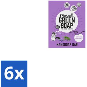 Marcel's Green Soap - Handzeep Bar - Lavendel & Rozemarijn - Zachte verzorging - 90 gr - Voordeelverpakking - 6 stuks