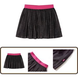 Kinderrokje geplooid met glitters - Maat 104 - Marineblauw Kinderrokje - Meisjesrokje - Kindermode - Schooluniform - Glitterjurkje