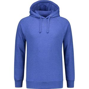 Lemon & Soda heavy sweater met capuchon voor heren blauw gemêleerd maat L