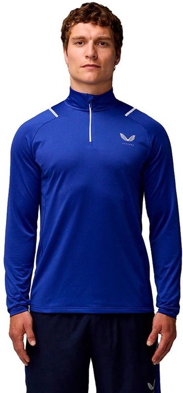 Castore Apex Thermal Winterised Sweatshirt Met Halve Rits Blauw XL Man