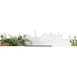 Standing Skyline Purmerend Spiegel - 60 cm - Woondecoratie design - Decoratie om neer te zetten en om op te hangen - Meer steden beschikbaar - Cadeau voor hem - Cadeau voor haar - Jubileum - Verjaardag - Housewarming - Interieur - WoodWideCities