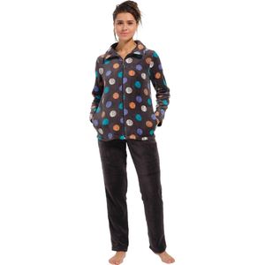 Rebelle dames huispak - Fleece - Coloured Dots - 48 - Grijs