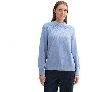 Tom Tailor - Knit Plated Rib - Gebreide Trui - Multicolor - 65% Katoen, 30% Polyamide, 5% Wol