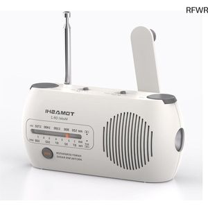 RFWR® Noodradio met handslinger, AM/FM/NOAA, zaklamp, SOS-alarm en USB-powerbank