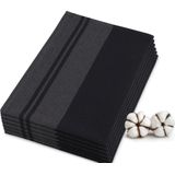 JEMIDI - Theedoek Set - Zwart - 6 Stuks - 100% Katoen - 50 x 70 cm
