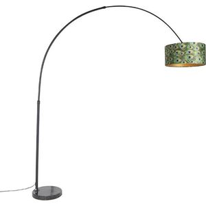 QAZQA xxl - Moderne Booglamp | Vloerlamp | Staande Lamp met kap - 1 lichts - H 2250 mm - Groen - Woonkamer | Slaapkamer